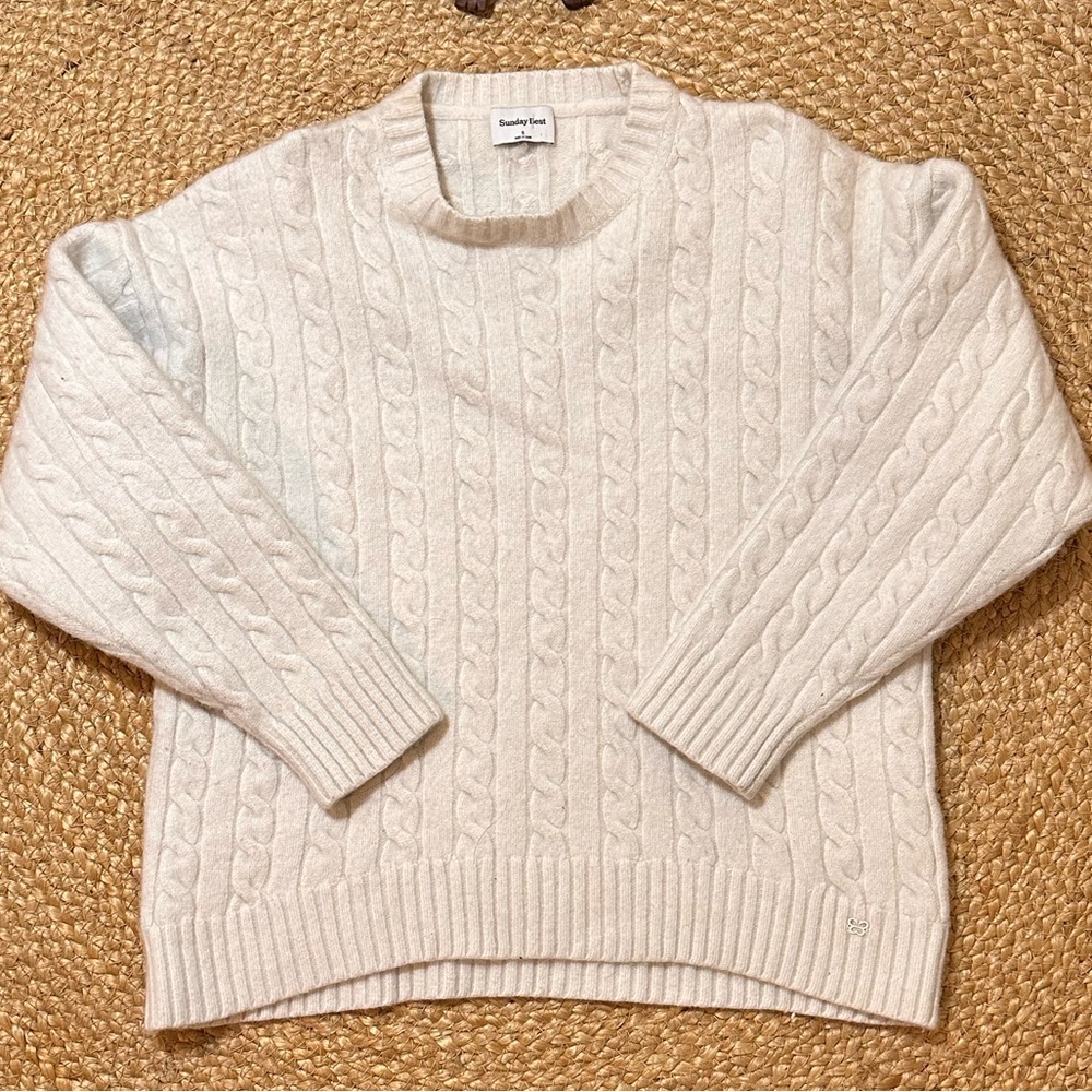 SUNDAYS BEST White Wool Sweater
